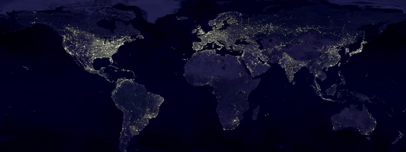 aerial view of earth at night (decorative image)